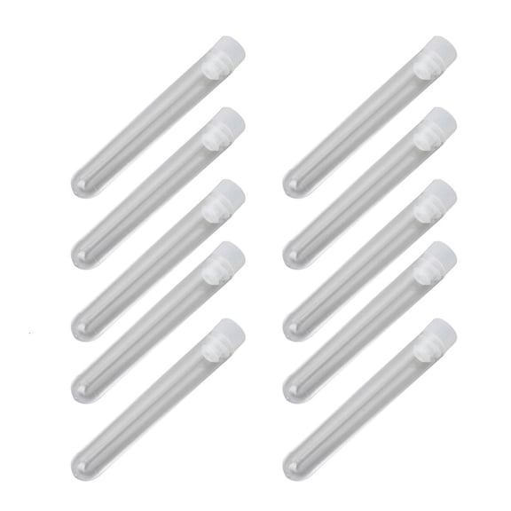 Zorvai 10pcs Clear Sewing Needle Storage Tube Pin Bottle Beads Button Container