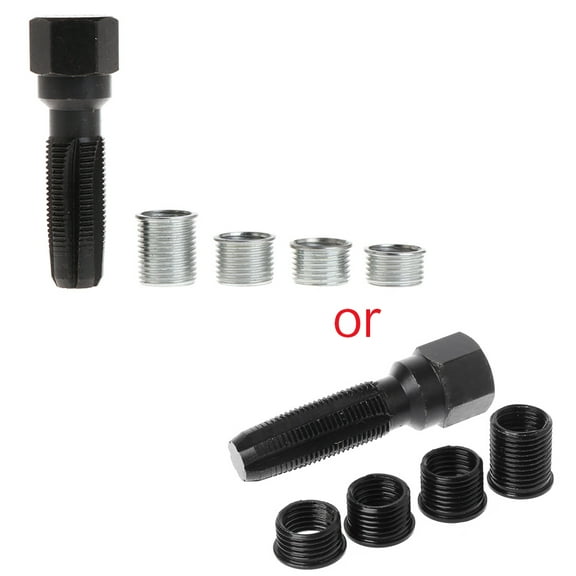 Zorvai 14mm for Spark Plug Rethread Rethreader Repair Tap Tool Reamer Inserts Kit Profe
