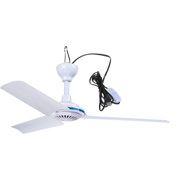 Zorvai 19.6inch Outdoor Ceiling Fan USB MiniHang1ngCeiling Fan for Camping and Travel Tent Fan 5V 6W Quiet Operate