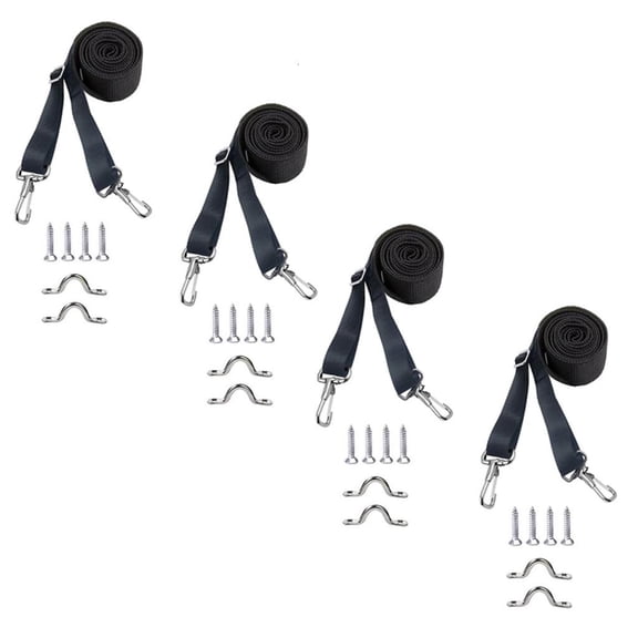 Zorvai 2/4pcs Marine & Awning Webbing Straps with Loop Adjustable Bimini Top Straps