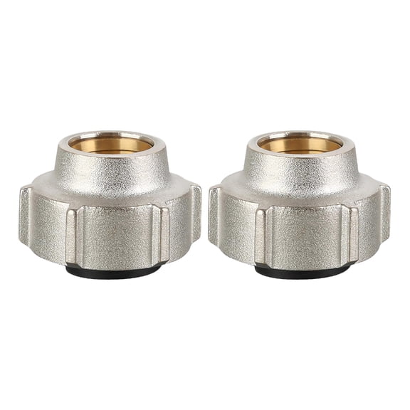 Zorvai 2Pcs 15mmx3/4inch Brass Pipe Connection Nut Pipe Fitting Hose Adapter Heating System Compression Fitting Enduring