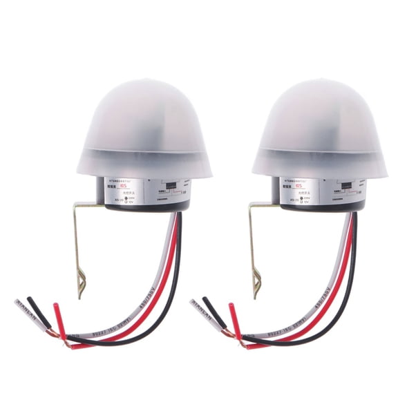 Zorvai 2Pcs Waterproof Sensitive Auto Switches for Courtyards Gate Lighting Easy to Use