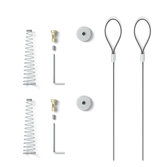 Zorvai 2Pieces Gate Latches Cable Pull Set with Easy Adjustment for Various Door Types