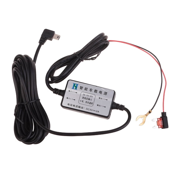 Zorvai 3.4M Car Camera DVR Power Cable Charger Adapter 5V/2A Mini USB Power Supply