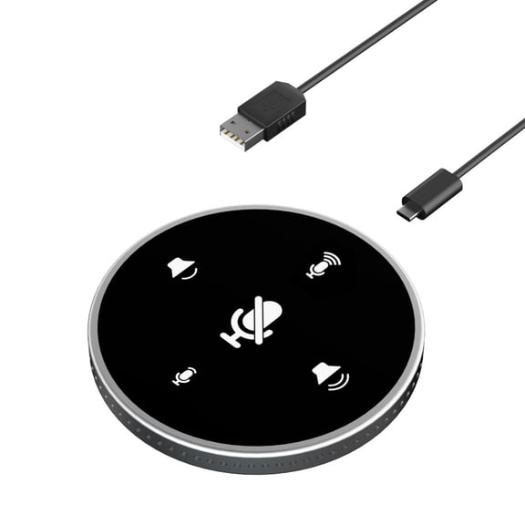 Zorvai 360 Omnidirectional Mic, One-Key Button Mute for OS/for Windows for Skype,Video Meeting, On-line Chatting