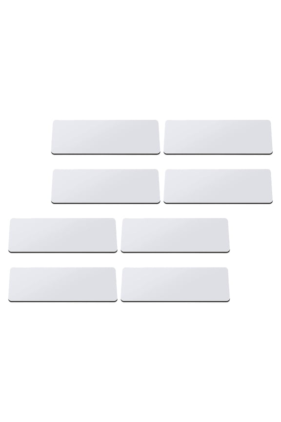3x1.25Inch Writable White Name Badges with Brooch Pin for Sublimation