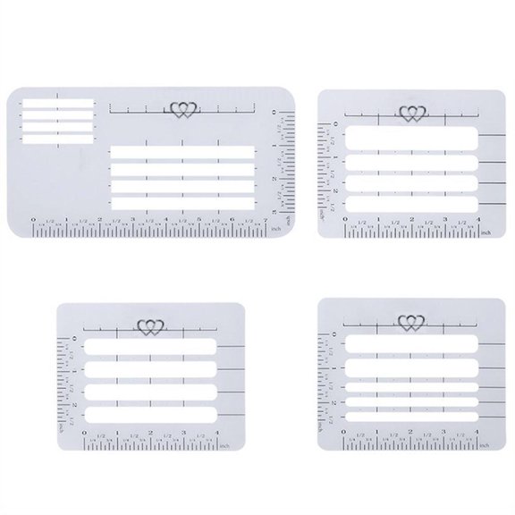 Zorvai 4 Pcs Craft Addressing Guide Notebook Multi-use Letter Envelope Stencil Template
