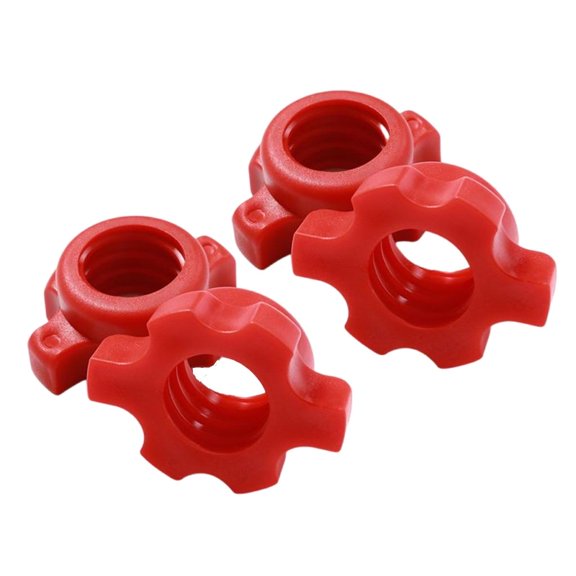 Zorvai 4Pcs Spinlock Collars Dumbbell Rod Nut Standard Barbell Screw Collar Dumbbell Hexagonal Nut Easy to Install