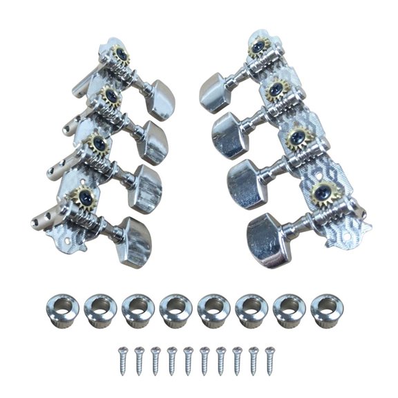 Zorvai 4R4L Guitar Machine Heads 1:15 Ratio Locking Tuners Head Replacement with Screws