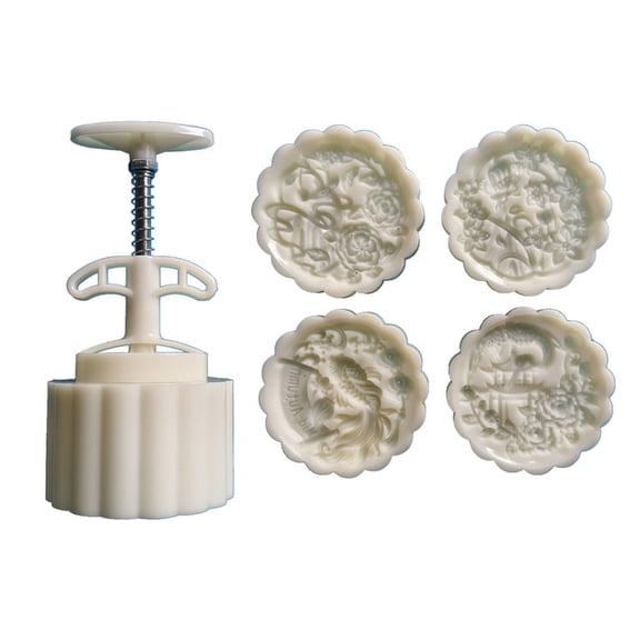 Zorvai 50g Efficient Dessert Molds Flower Shape Pastries Molds Dessert Making Tool ABS Texture Kitchen Baking Accessories