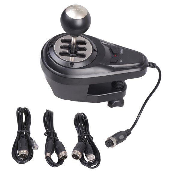Zorvai 6+1 Gear Box Shifter Reverse Mechanism Sequential Mode Switches Handbrake Button Universal PC Steering Wheel Mounting
