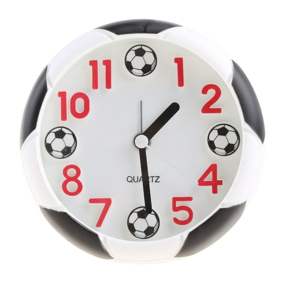 Zorvai Analog Clock Creative Round Alarm Clock Football Alarm Clock for Kid Childre