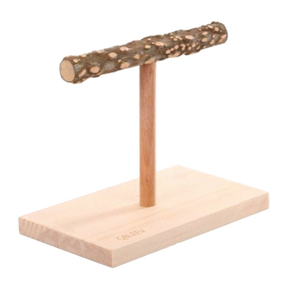 Zorvai Bird Perch Natural Bar Parrot Standing Branches Rod Stand with Base Pet Birds Table Top Snuggle Toy Bird Stand Natural Table Top Perch with Base Paw Grinding for Parrot