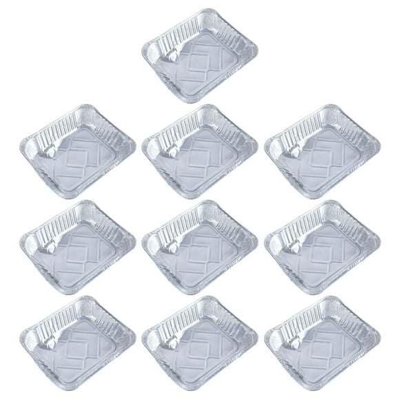 Zorvai Bulk Pack of 10 Foils Pans Disposables BBQ Tray Takeaway Container Box Cookware