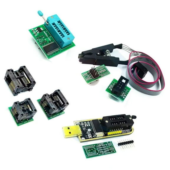 Zorvai CH341 24 25 Series EEPROM Flash BIOS USB Programmer Module Electronic SOIC8 SOP8 Test Clip For EEPROM 93CXX 25CXX 24CXX