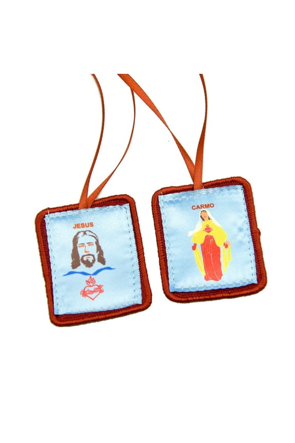 Catholic Red Scapular Necklace for Religious Celebration Spiritual Portective