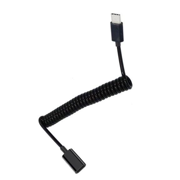 Zorvai Coiled USB C To USB3.1 Adapter Cable Fast Data Transfer Cord For Laptops Phones