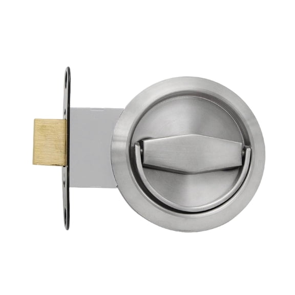 Zorvai Concealed Handle Round Lock Double Sided Stainless Steel Pull Rings Invisible Lock Handles Hardware Easy to Install