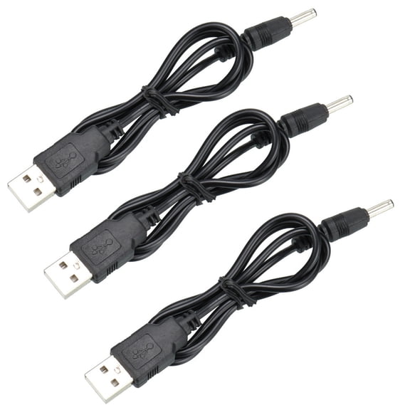 Zorvai Durability PVC Insulated DC5V Power Cord with 2A Current USB to DC3.5x1.35mm Charging Cable for Home and Travel Use