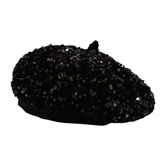 Zorvai Elegant French Beret Stylish Sequins Beret Hat Women Winter Autumn Hat For Women