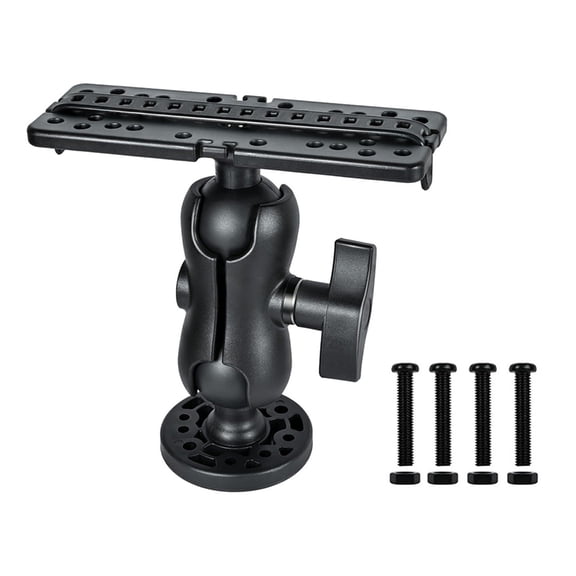 Zorvai Fish Finder MountBa11Mount Fish Finder Bracket, 360 Degrees Rotation Fish Finder Holder Universal Kayak Mounting Plate