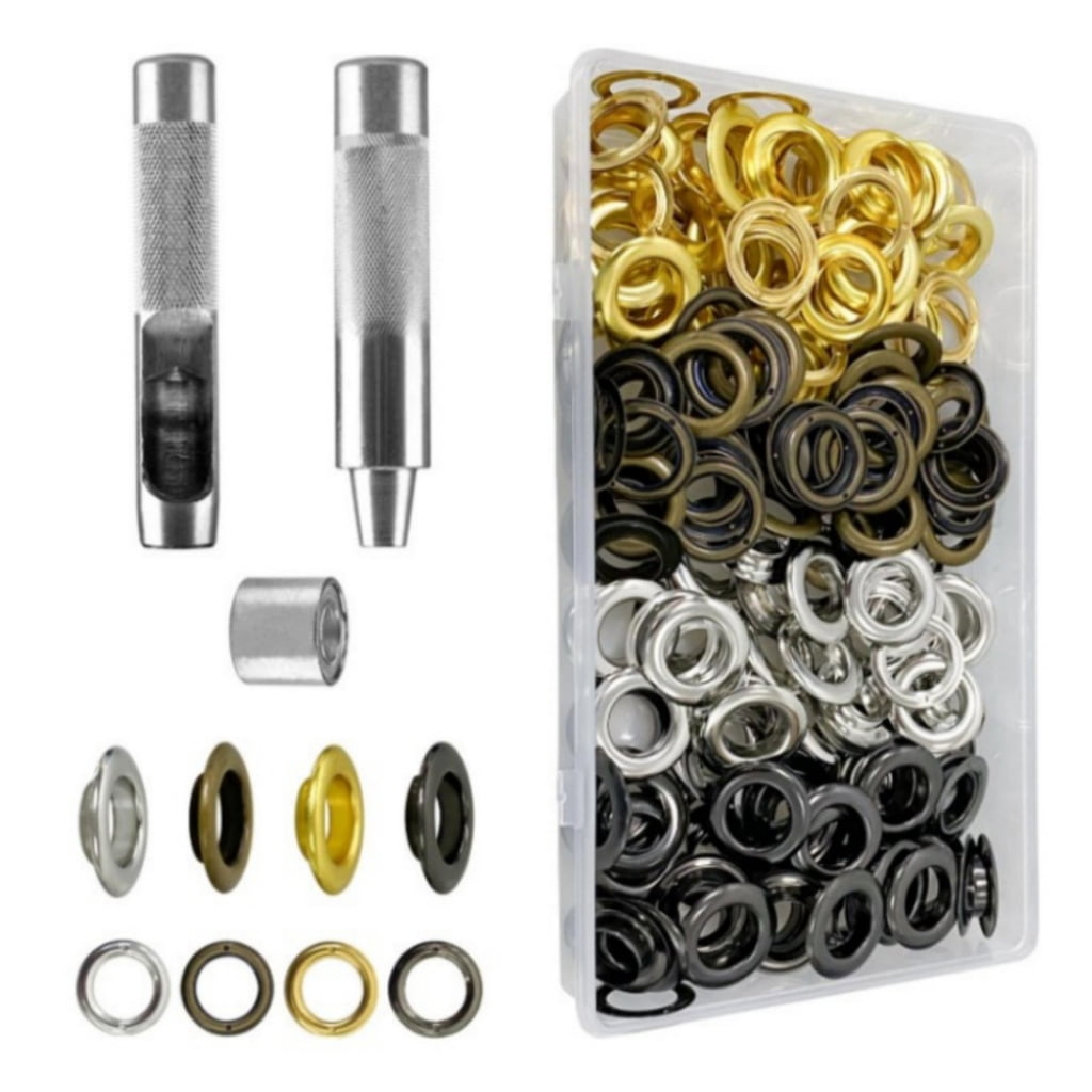 Zorvai Grommets Eyelets with Tool Kits Grommets Eyelets Installation Tool for Fabric