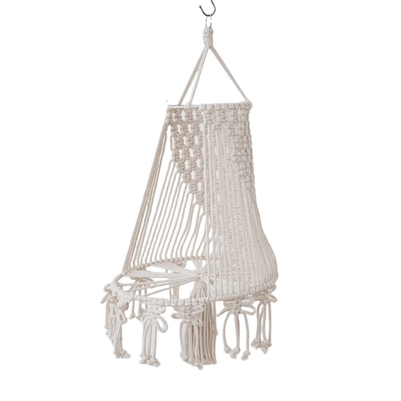 Zorvai Handwoven Pet Swing Tapestrys Bed Macrames Rope Cat Hammocks Wall Hangings Basket with Tassels Plant Basket Home Decorations