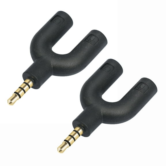 Zorvai Headphone Splitter 3.5mm TRRS Cable for Headphone-Microphone Split Adapter 2PCCS