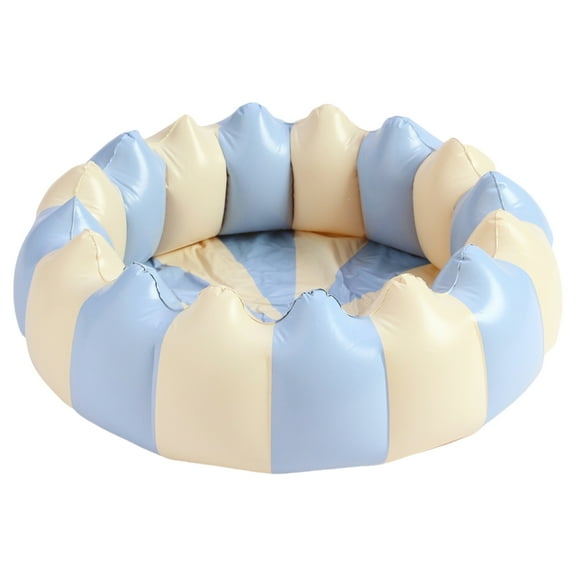 Zorvai Inflatable Swimming Pool Indoor Above Ground Round Air Top Rings Pool for Baby, Backyard Inflatable Kids Swimming Pool