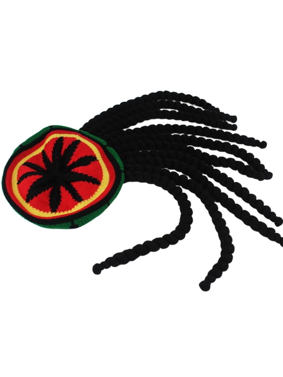 Men Women Novelty DreadlocksW1gHat Reggae Jamaican Style Crocheted Knitted Bea