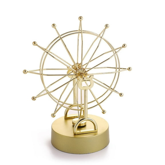 Zorvai Metal Ferris Wheel Perpetual Motion Ornament Desktop Decor Model Supplies for Office Tabletop Decorations Ornament