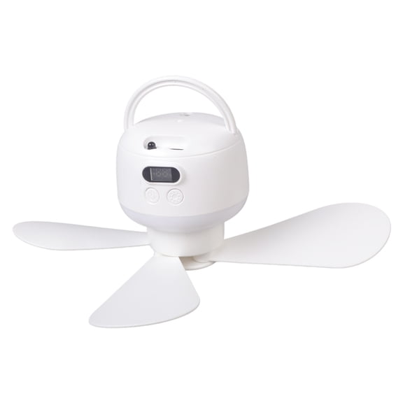 Zorvai Portable Ceiling Mount Fan LED Night Light 12 Hour Timers Silents Operation For Home Tent