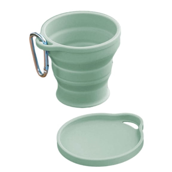 Zorvai Portable Silicone Foldable Cup Heat Resistant Collapsible Cups with Lid Travel