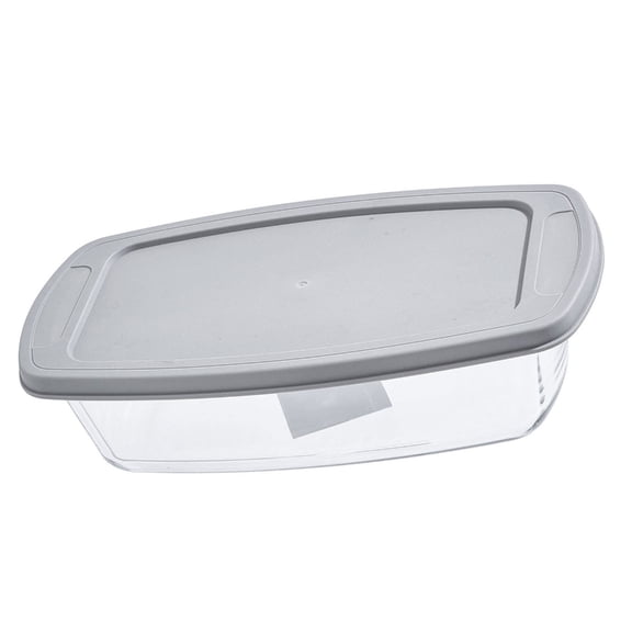 Zorvai Practical Rectangular Glass Loaf Pan With Handles And Cover 27x14x7cm Suitable For new Bread And Desserts