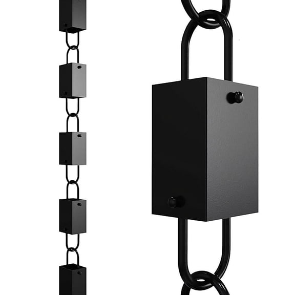 Zorvai Rain Chain Rectangular Rain Chain Set Rust Resistant Rainchain Gutter Adapter