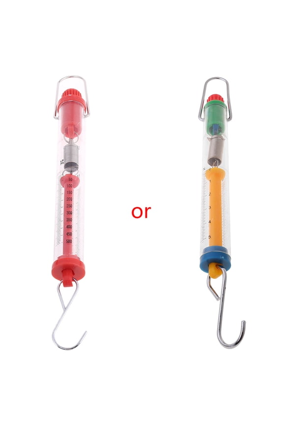 Spring Scale Balance Tubular 5N/500g Newton Gram Dynamometer Transparent