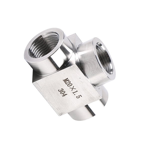 Zorvai Stainless Steel Tees Connectors With Internal External Threads Reinforced Structure forGa-Water Pipeline Systems