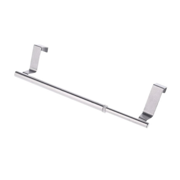 Zorvai Stainless Steel Towel Bar Expandable Over Door Cabinet Cupboard Shelf Rail Rack