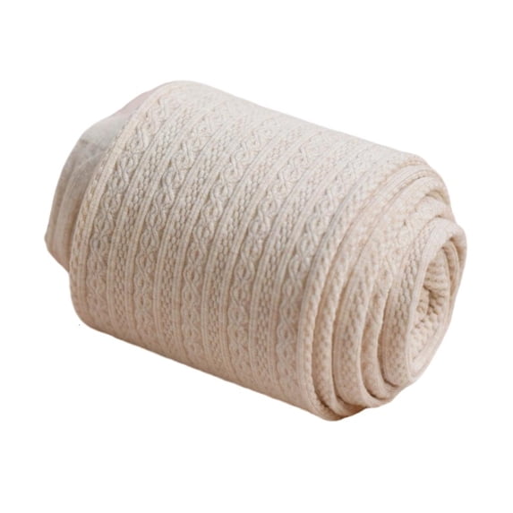 Zorvai Thermal Cable Knit Tights For Women Winter Thickened Cotton Leggings Slimming Design