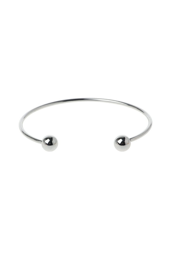 Two Bead Cuff Bangle Expandable Bangle Stainless Steel Bracelet Screw EndBa11
