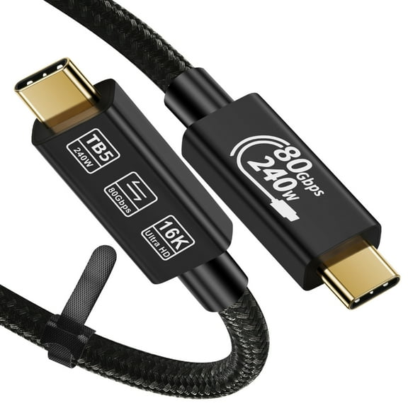 Zorvai USB 4.0 TypeC Data Cable High Efficiency Support 16K Video Capability Data Transfer, 240W Fast Charging