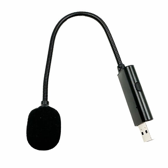 Zorvai USB Microphone with Switchs Omnidirectional USB Plug Microphone Support All System 9'' for Laptop Universal Microphone