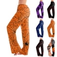 thumbnail image 1 of Zorvxlyn Halloween Pajamas Pants for Women Ghost Pumpkin Bat Print Women Pajama Bottoms Drawstring Elastic Waist Womans Lounge Pants, 1 of 6