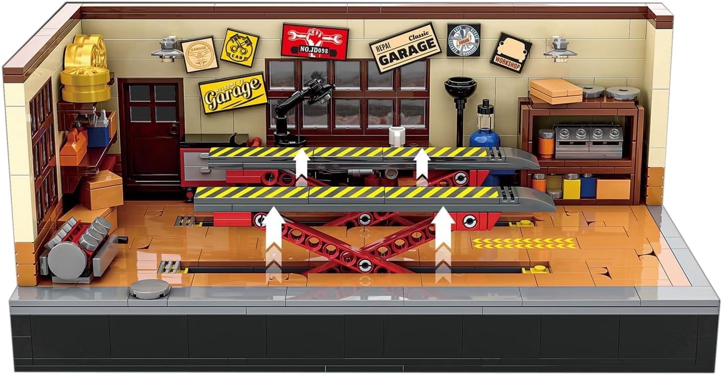 Repair Garage Building Set, Car Repair Workshop Building Blocks, 750pcs ...