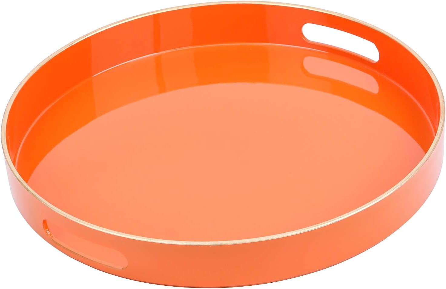 Zosenley Decorative Tray, Plastic Tray with Handles, Modern Vanity Tray