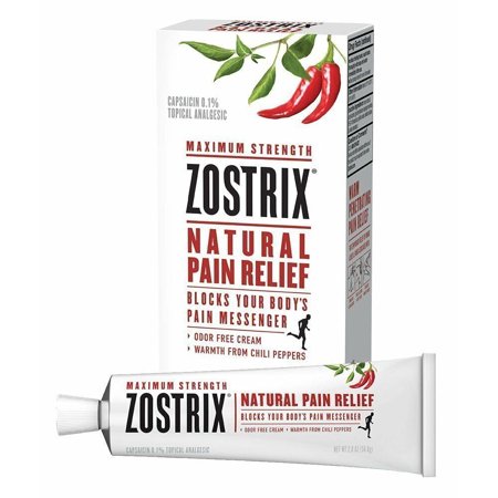 Zostrixâ® Maximum Strength Natural Pain Relief Cream 2.0 Oz. Box, 3-Pack