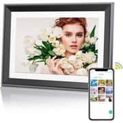 Zostuic 10.1 inch WiFi Digital Photo Frame with 32GB Memory - HD IPS Touch Screen, Auto-Rotate, Wall Mount, Free App Sharing Black