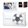 thumbnail image 1 of Zostuic 4K Digital Camera, 64MP Autofocus Vlogging Camera with Dual Lens, LED Flash, 16X Zoom, 2.8" IPS Screen, 256GB Expandable, Compact Point & Shoot for Boys Girls Seniors, 1 of 6