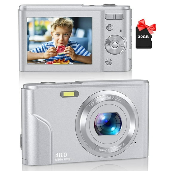 Zostuic Digital Camera for Teens Kids, 1080P 48MP Kids Camera with 16X Digital Zoom, Compact Kid Camera Christmas Gift/Birthday Gift for Kids Girls Boys Adults Beginners
