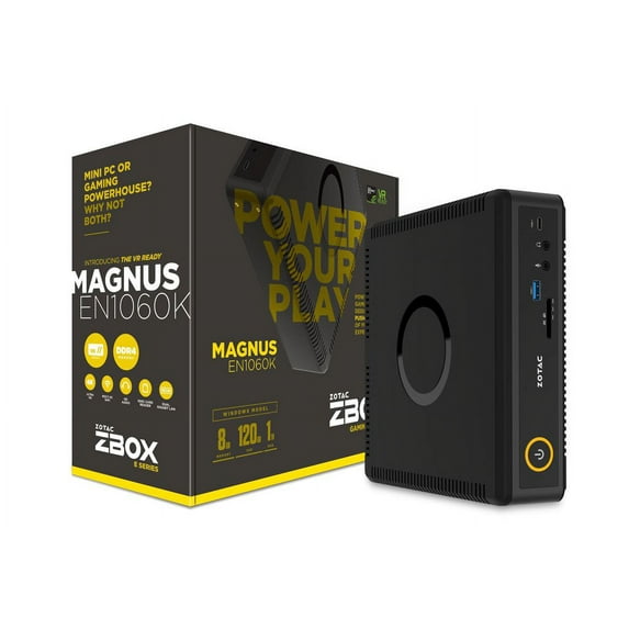 Zotac Usa 196208 Zotac System Zbox-en1060k-u-w2b Core I5-7500t Max.32gb Gtx 1060 6gb Gddr5 Displayport/hdmi With Windows 10 Retail